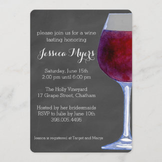Chalkboard Wine Invitation