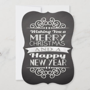 Chalkboard Wishing You Merry Christmas Invitation