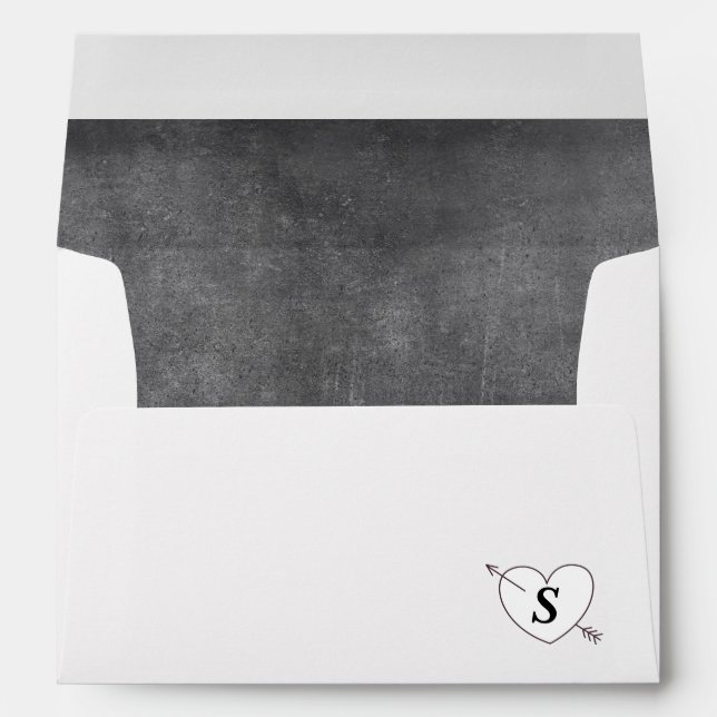 Chalkboard with Heart Envelope (Back (Bottom))