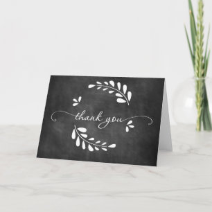 Chalkboard Wreath Thank You Card