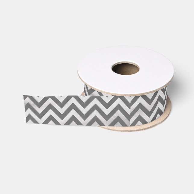 Chalkboard zig zag grosgrain ribbon (Spool)