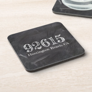 Chalkboard Zip Code Coaster