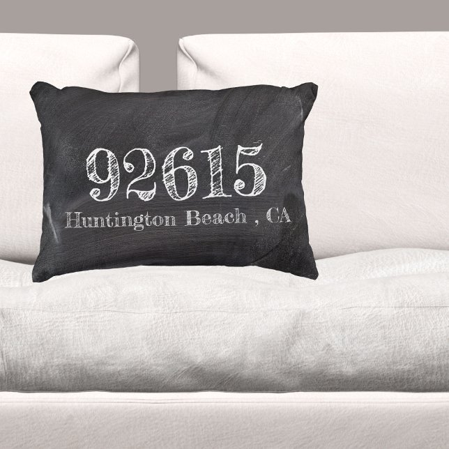 Chalkboard Zip Code  Decorative Cushion (Creator Uploaded)