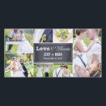 Chalked Collage Wedding Thank You Photo Cards<br><div class="desc">Share your wedding photos as you send your thank you note with these modern and elegant photo cards that your friends and family will surely adore! Also available in other colours. You can also change the colour yourself by clicking the "Customise It" button >> "Edit" >> "Background Colour", and then...</div>
