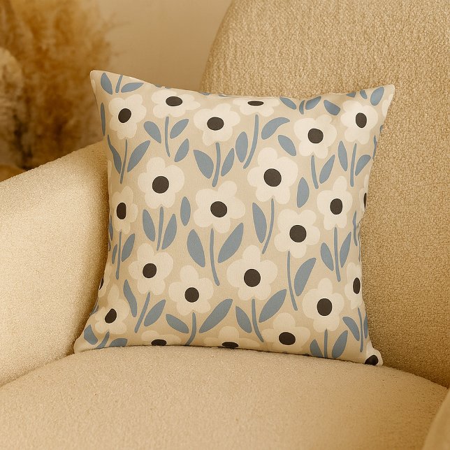 Chalkflower Garden Blue Winter Vibe Cushion (Creator Uploaded)