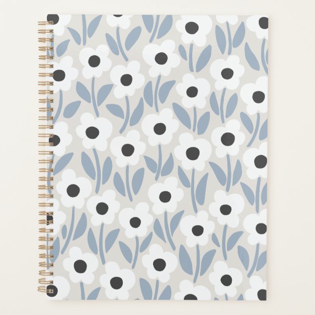 Chalkflower Garden Blue Winter Vibe Planner (Front)