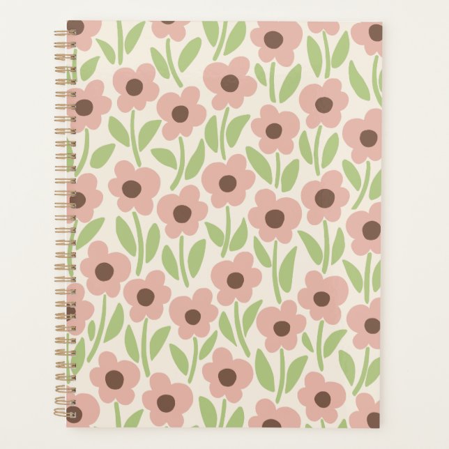 Chalkflower Garden Retro Pastel-Inspired  Planner (Front)