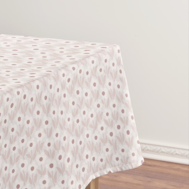 Chalkflower Garden Soft Romantic Pink Tablecloth (In Situ)