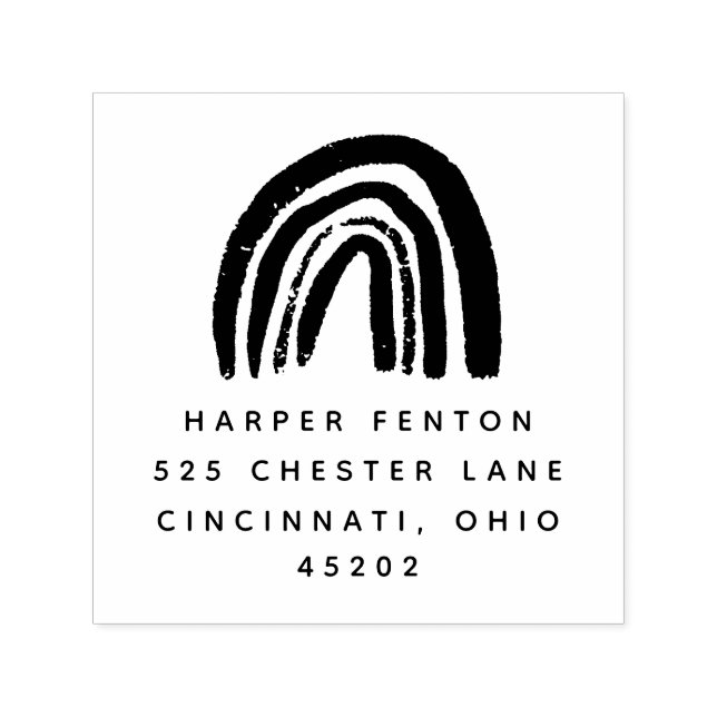 Chalky Rainbow Self Inking Return Address Stamp (Design)