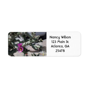 Challa Cactus in bloom Return Address Label