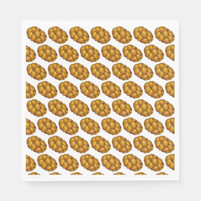 Challah Braided Jewish Bakery Bread Loaf Hanukkah Napkin (Front)