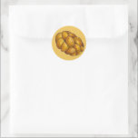 Challah Bread Braided Loaf Jewish Holiday Hanukkah Classic Round Sticker<br><div class="desc">Stickers feature an original marker illustration of a loaf of fresh-baked challah bread on a yellow background.

Don't see what you're looking for? Need help with customisation? Click "ask this designer" to have something created just for you.</div>