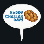 Challah Bread Happy Hanukkah Chanukah Holiday Cake Topper<br><div class="desc">Cake pick features an original marker illustration of a classic loaf of braided challah bread,  with HAPPY CHALLAH DAYS in a fun font. Perfect for Hanukkah holiday cake decorating! 

Don't see what you're looking for? Need help with customisation? Click "contact this designer" to have something created just for you!</div>