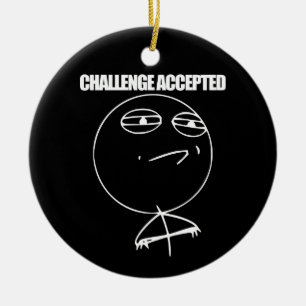 Challenge Accepted Ceramic Tree Decoration