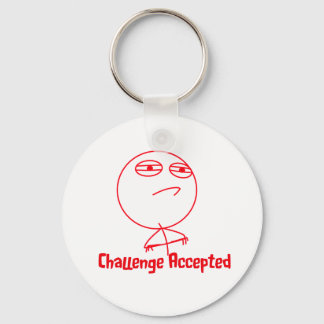 Challenge Accepted (In Red!) Key Ring