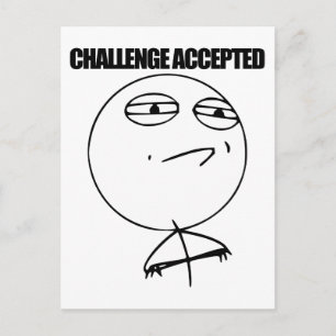 Challenge Accepted Postcard