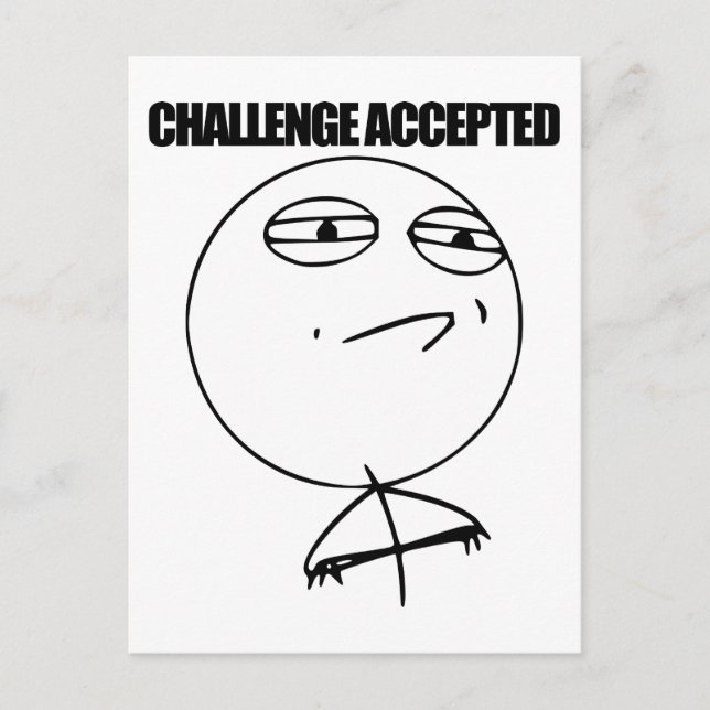Challenge Accepted Postcard (Front)