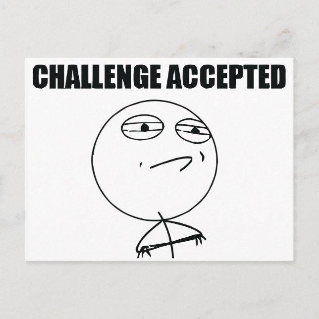 Challenge Accepted Postcard (Front)