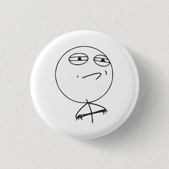 Challenge Accepted Rage Face Comic Meme 3 Cm Round Badge (Front)