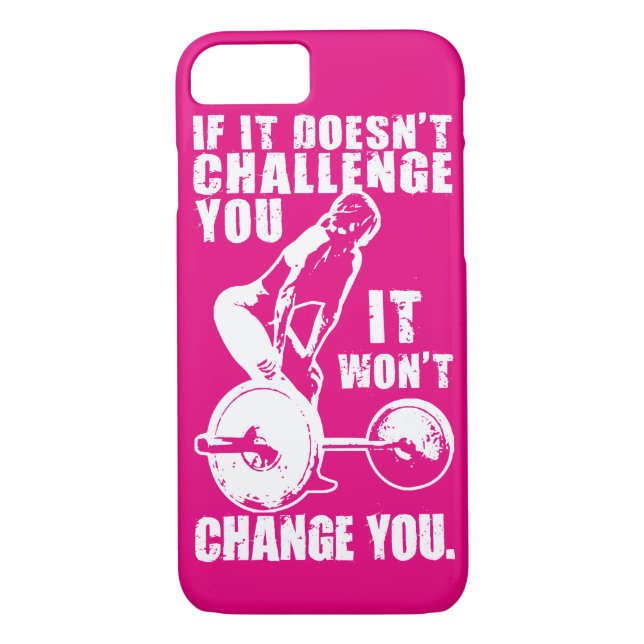 CHALLENGE and CHANGE. Women's Workout Motivational Case-Mate iPhone Case (Back)