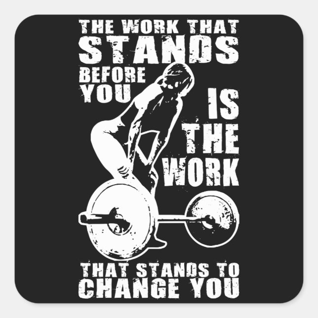 CHALLENGE - Women's Workout Motivational Square Sticker (Front)