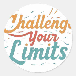 Challenge your limits classic round sticker