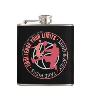 Challenge Your Limits Next Level Inspirational Hip Flask