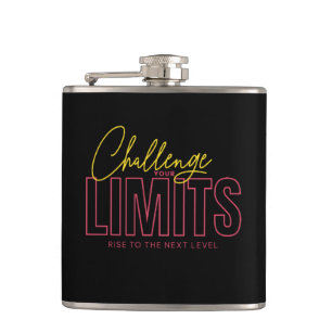 Challenge Your Limits Next Level Inspirational  Hip Flask