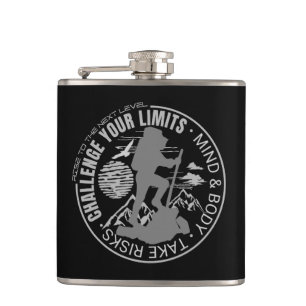 Challenge Your Limits Next Level Inspirational Hip Flask