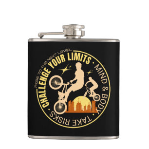 Challenge Your Limits Next Level Inspirational  Hip Flask