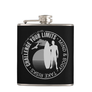 Challenge Your Limits Next Level Inspirational  Hip Flask