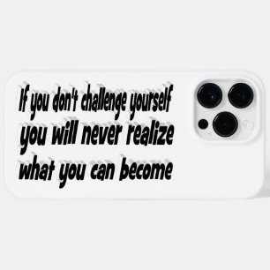 Challenge Yourself Motivational Quote Case-Mate iPhone 14 Pro Max Case