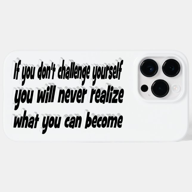 Challenge Yourself Motivational Quote  Case-Mate iPhone Case (Back (Horizontal))