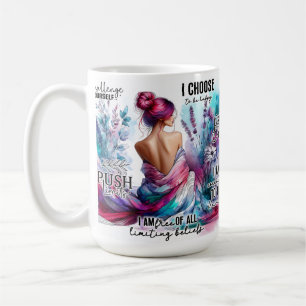 Challenge Yourself Watercolor Motivation Coffee Mug