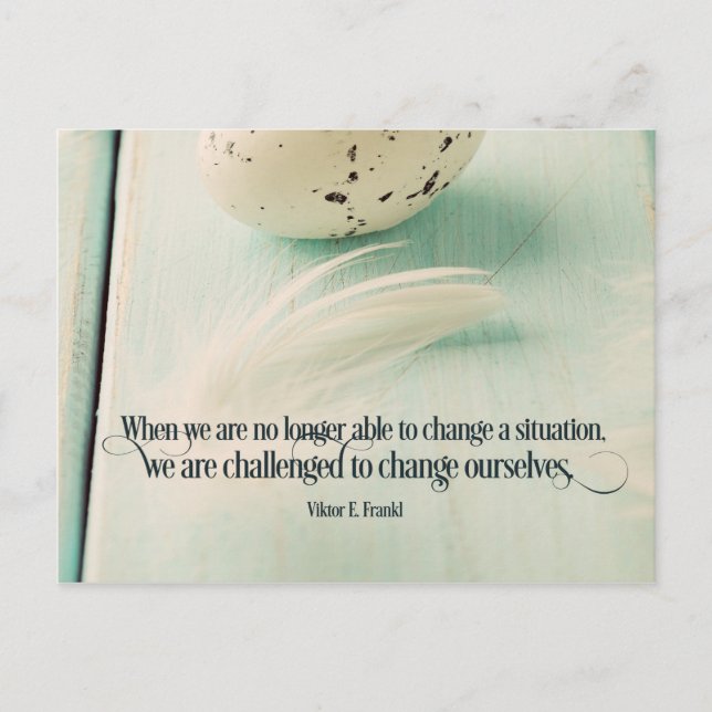 Challenged To Change Ourselves Postcard (Front)