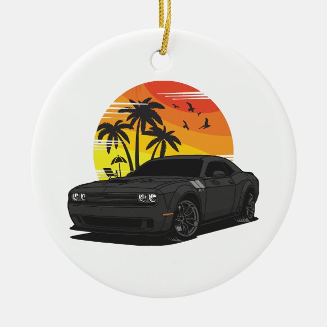 Challenger Ceramic Ornament (Front)