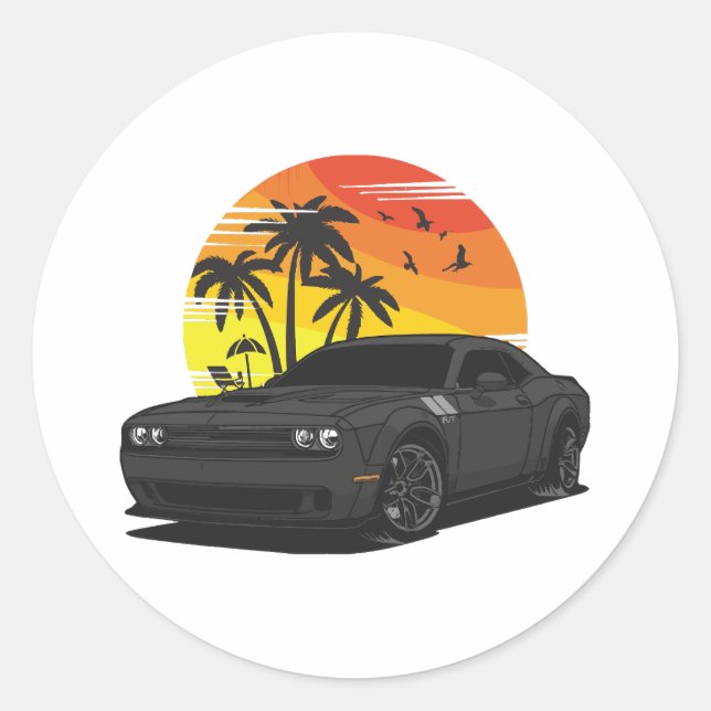 Challenger Classic Round Sticker (Front)
