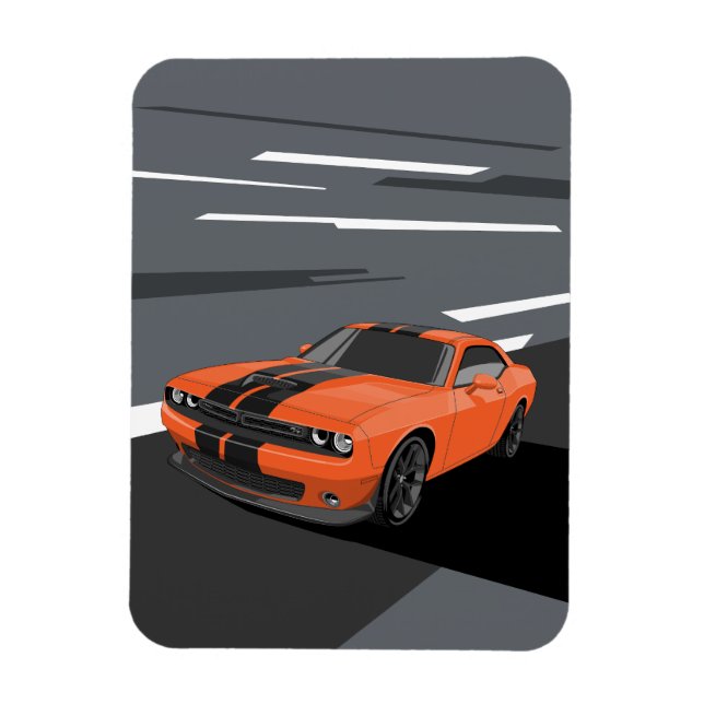 Challenger Orange Magnet (Vertical)