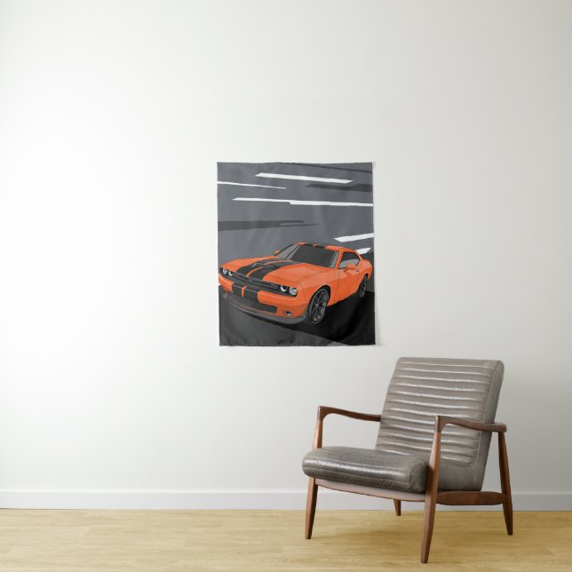 Challenger Orange Tapestry (In Situ)