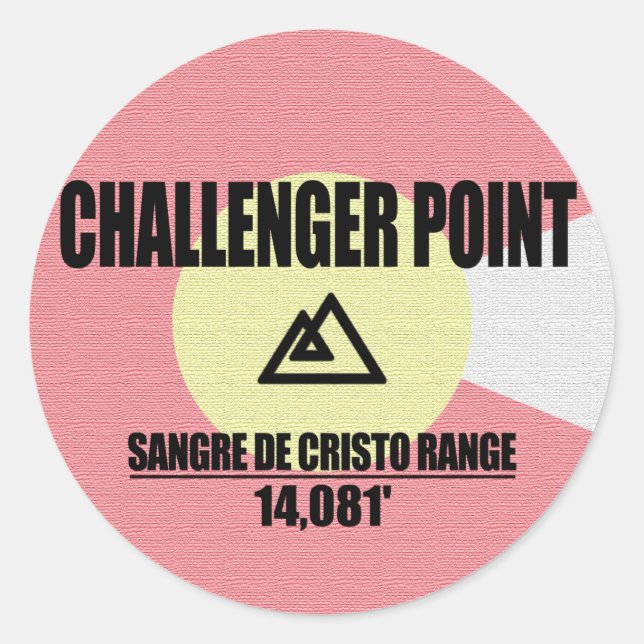 Challenger Point Classic Round Sticker (Front)