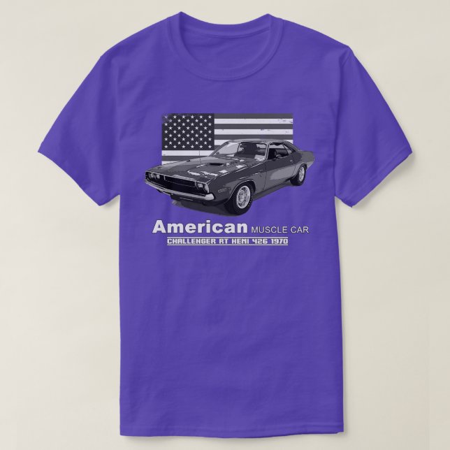 Challenger RT HEMI 426 American Muscle  60s 70s Ol T-Shirt (Design Front)