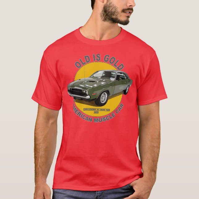 Challenger RT HEMI 426 American Muscle 60s 70s Old T-Shirt (Front)