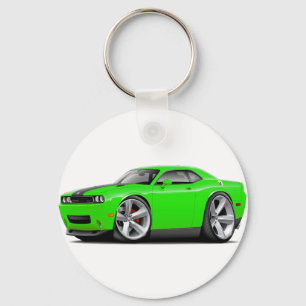 Challenger SRT8 Lime-Black Car Key Ring