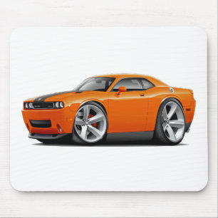 Challenger SRT8 Orange-Black Car Mouse Pad