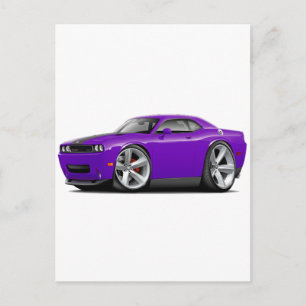 Challenger SRT8 Purple-Black Car Postcard