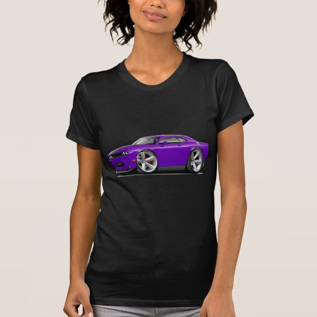 Challenger SRT8 Purple-Black Car T-Shirt (Front)