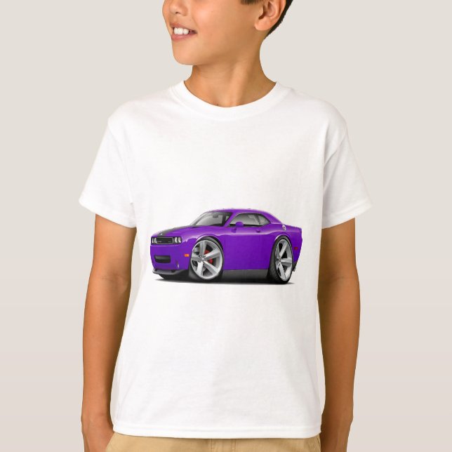 Challenger SRT8 Purple-Black Car T-Shirt (Front)