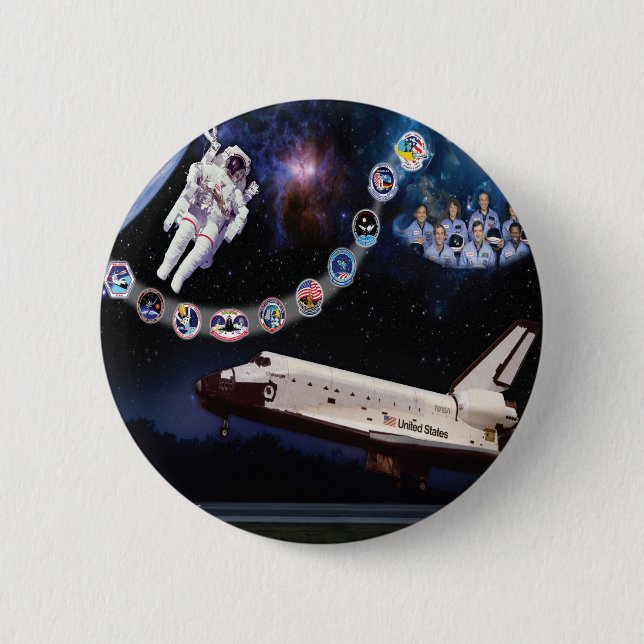 Challenger Tribute OV 099 6 Cm Round Badge (Front)