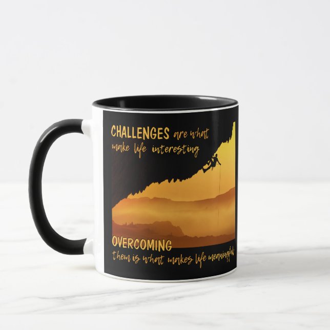 CHALLENGES custom monogram mugs (Left)