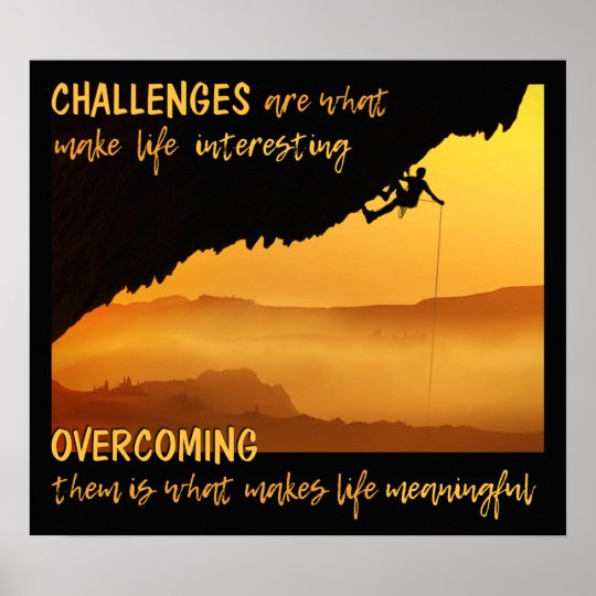 CHALLENGES poster | Zazzle.com.au